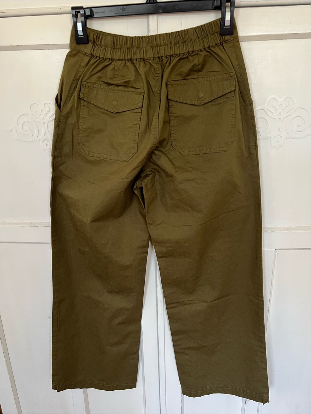 NWOT Pact Women's Green Organic Cotton Stretch Chino Pants Straight Size S